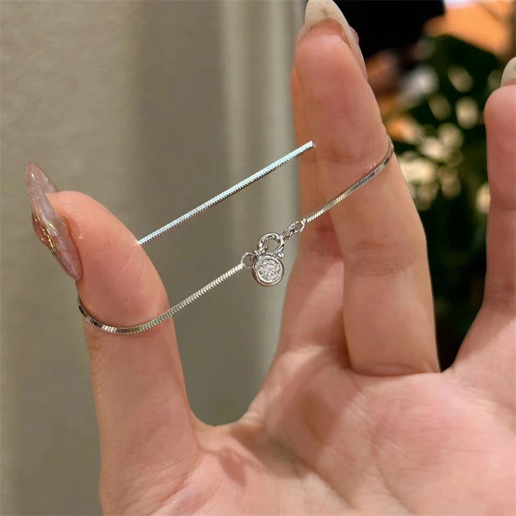 Luxury Stainless Steel Bracelet New High-End Minimalist Zircon Charm Blade Chain Women’s Bracelet Party Jewelry Gift Espiga Jewelry