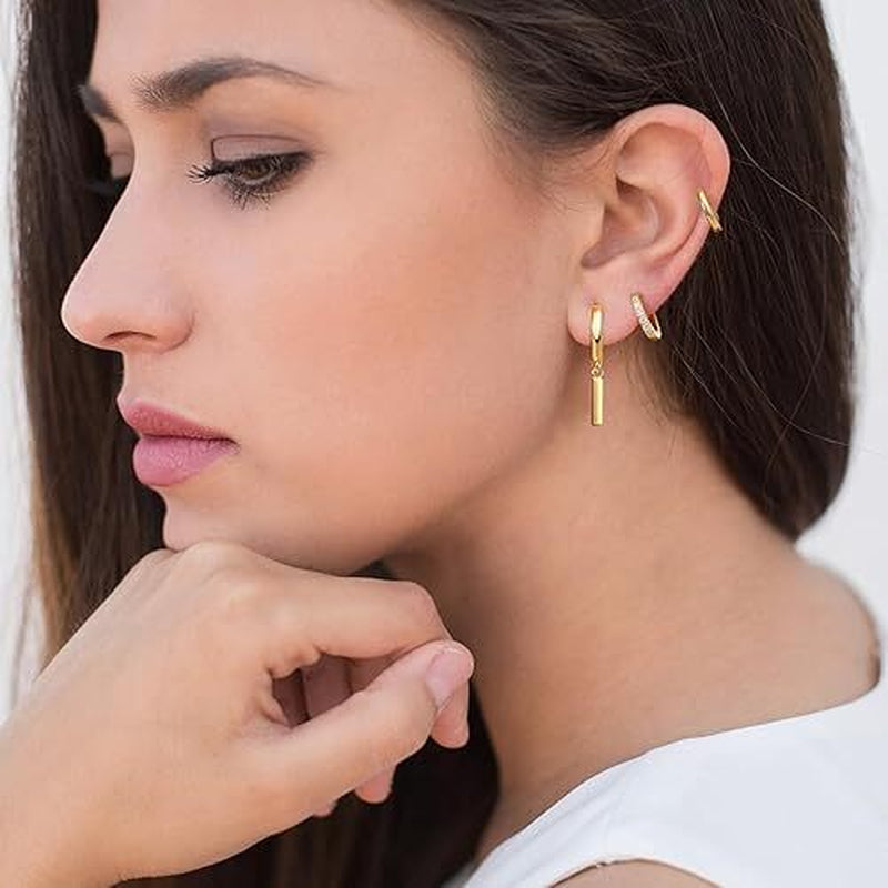 Small Gold Huggie Earrings