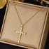 Religious Zircon Cross Rosaries Necklace Jesus Prayer Curcifix Pendant Chain Necklaces Maltese Latin Cross Choker Baptism Gift Espiga Jewelry