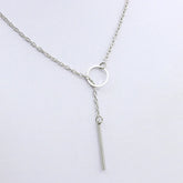 2025 New Fashion Necklace Design Ladies Fashion Simple Simple Metal Round Necklace Wholesale Sales Espiga Jewelry