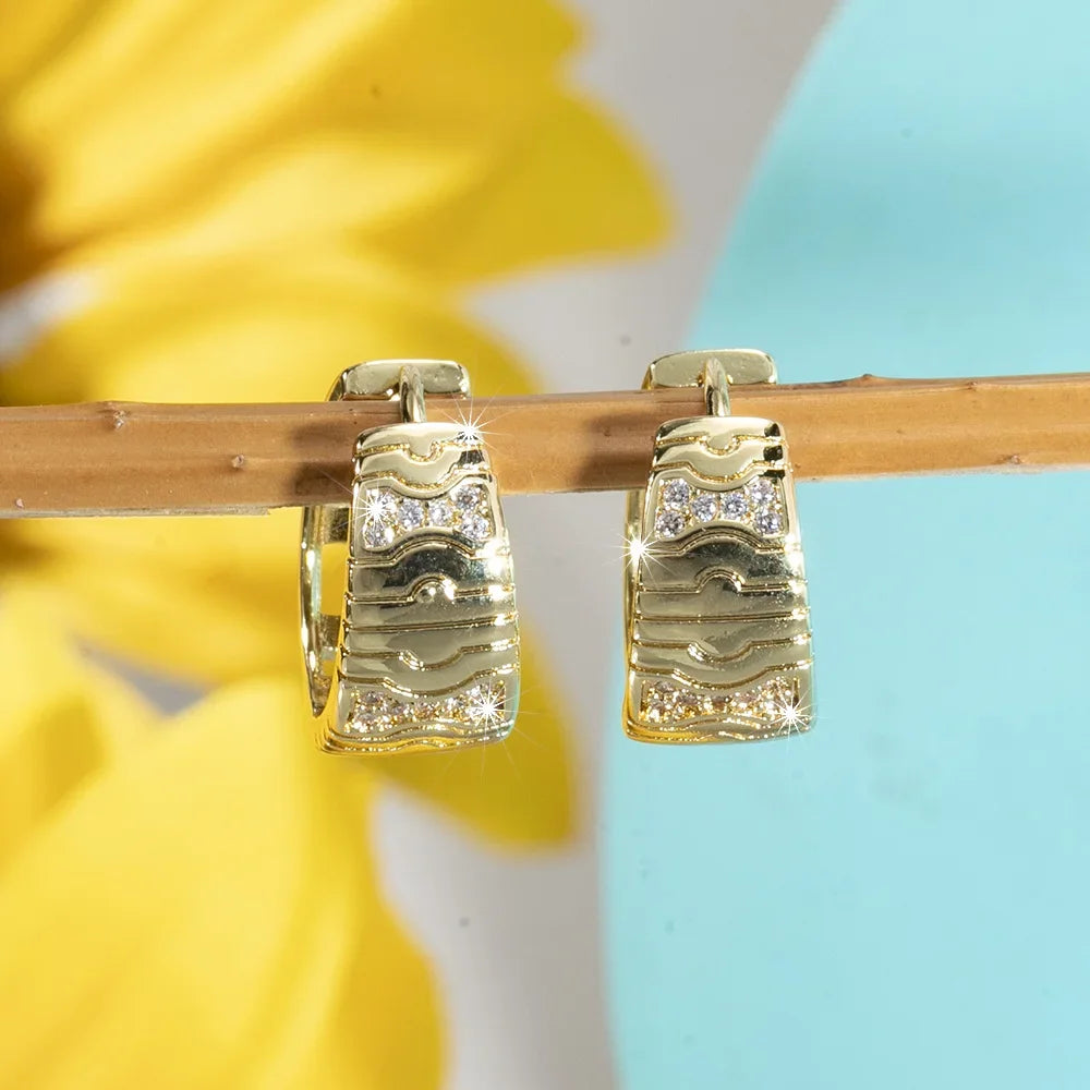 A pair of earrings, simple and fashionable, suitable for daily leisure, attending banquets, beach parties - no box Espiga Jewelry