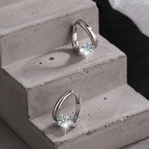925 Sterling Silver Gold Crystals Simple Earrings For Women Fashion Wedding Luxury Jewelry 2024 Trend Espiga Jewelry