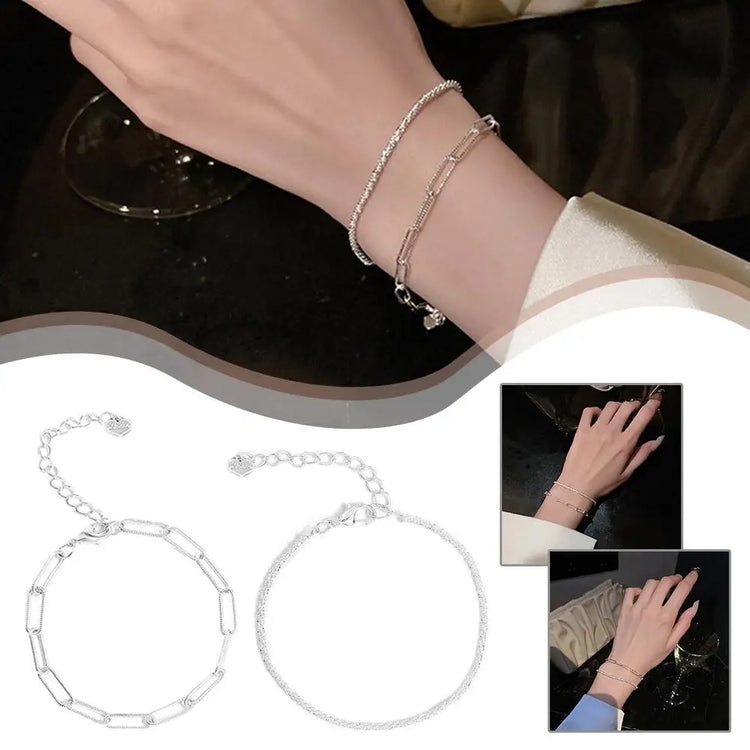 Chain Bracelet Delicate Trendy Fancy Hand Ornament Exquisite Chain Bracelet With Captivating Shine Dazzling Hand Ornament Unique Espiga Jewelry