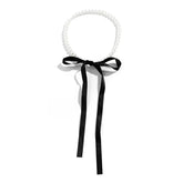 Elegant Black Velvet Ribbon Bowknot Choker Necklace For Women Wed Goth Imitation Pearl Clavicle Chain Y2K Accessories Espiga Jewelry