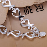 925 Sterling Silver Bracelets for Women Wedding Lady Cute Noble Pretty Jewelry Fashion Nice Chain Free Shipping Hot Gifts Espiga Jewelry