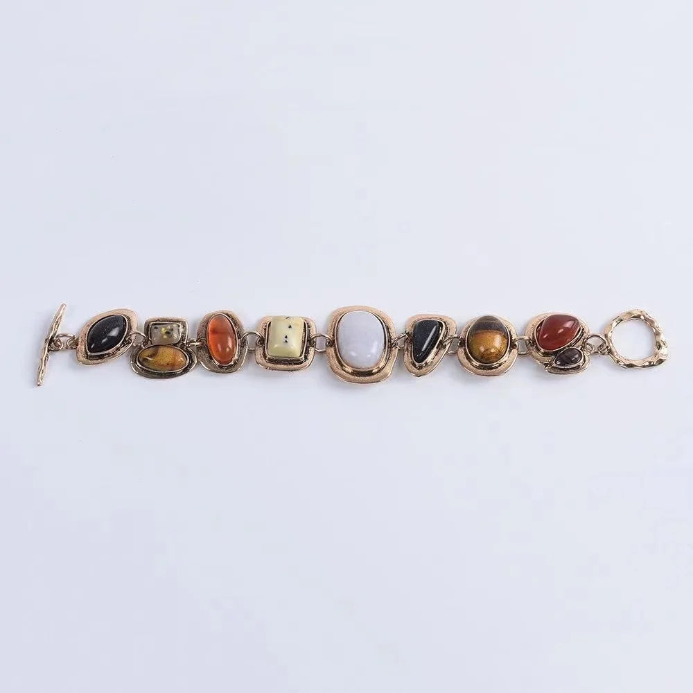 Boho Resin Stone Link Bracelet – view 6