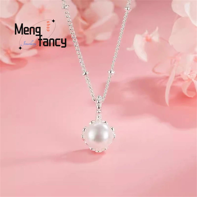 A Single Pearl Necklace With A Niche Design, Simple And Versatile, Exuding A Sense Of High-End Luxury And Light Collarbone Chain Espiga Jewelry