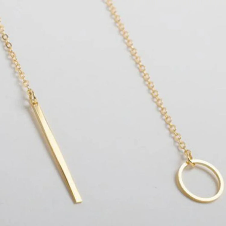 2025 New Fashion Necklace Design Ladies Fashion Simple Simple Metal Round Necklace Wholesale Sales Espiga Jewelry