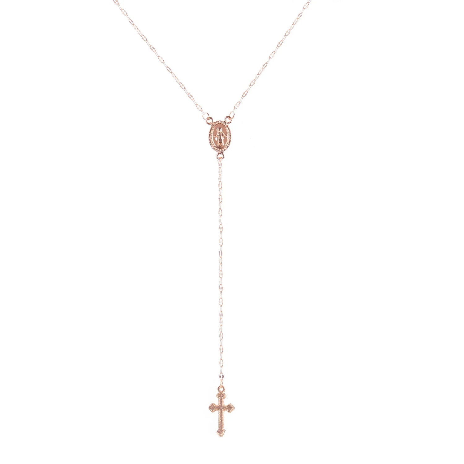 Women Charm Jewelry Gifts 2024 New Fashion Vintage Christian Cross Bohemia Religious Rosary Pendant Necklace Espiga Jewelry