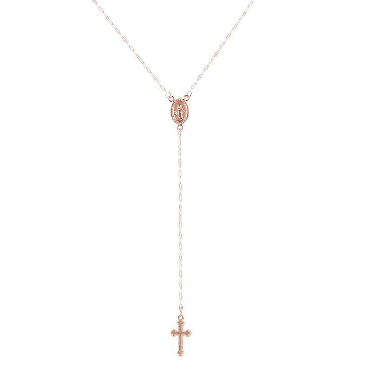 Women Charm Jewelry Gifts 2024 New Fashion Vintage Christian Cross Bohemia Religious Rosary Pendant Necklace Espiga Jewelry