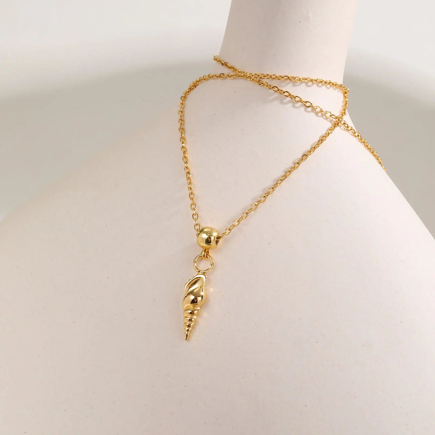 Conch Necklace, Small Pendant,stainless Steel Link DIY Adjustable, Daily Jewelry Espiga Jewelry