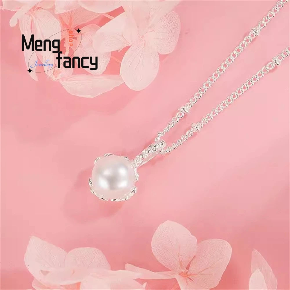 A Single Pearl Necklace With A Niche Design, Simple And Versatile, Exuding A Sense Of High-End Luxury And Light Collarbone Chain Espiga Jewelry