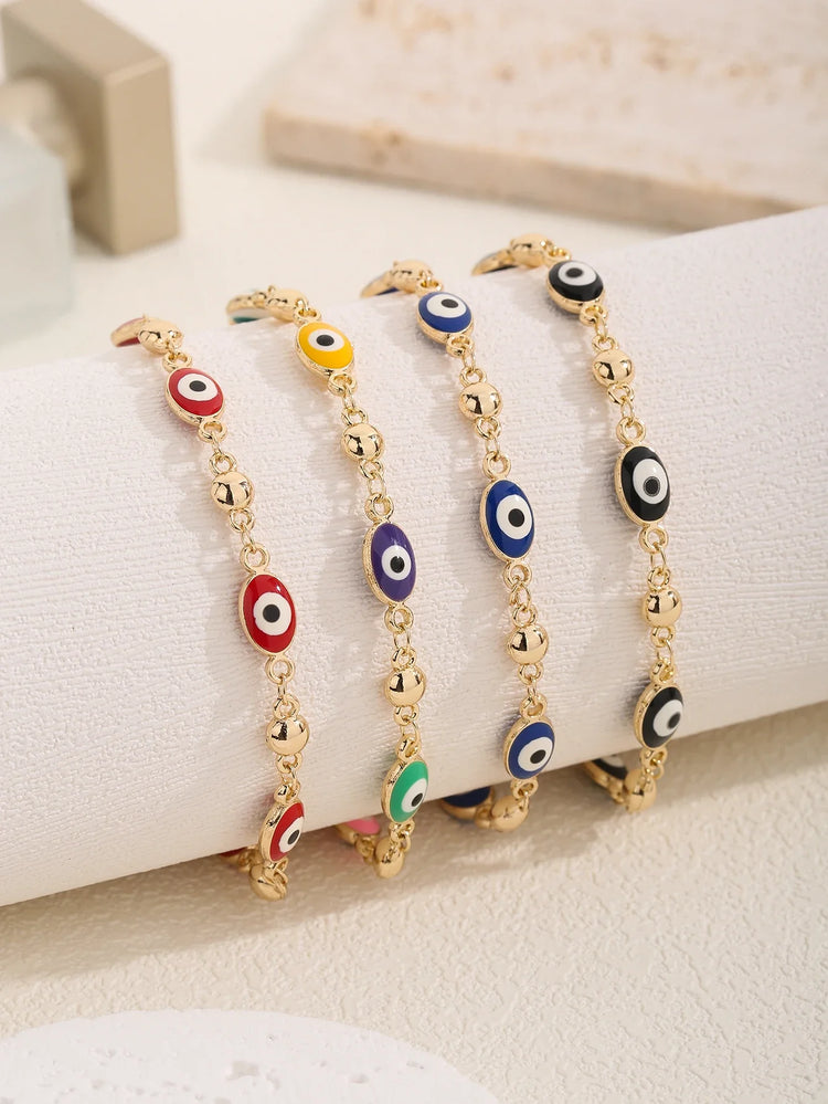 Statement Bracelets Set – Evil Eye Charm Bracelet