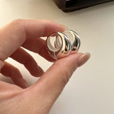 925 Sterling Silver Earrings For Women Trendy Simple Circle Handmade Earring Jewelry Prevent Allergy Party Accessories Espiga Jewelry