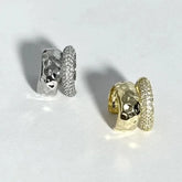 Punk Zircon Double-layer Ear Cuff No Piercing Earrings Trendy Unique Metal Geometric Ear Clip for Women Jewelry Accessories Gift Espiga Jewelry
