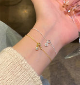 Luxury Stainless Steel Bracelet New High-End Minimalist Zircon Charm Blade Chain Women’s Bracelet Party Jewelry Gift Espiga Jewelry