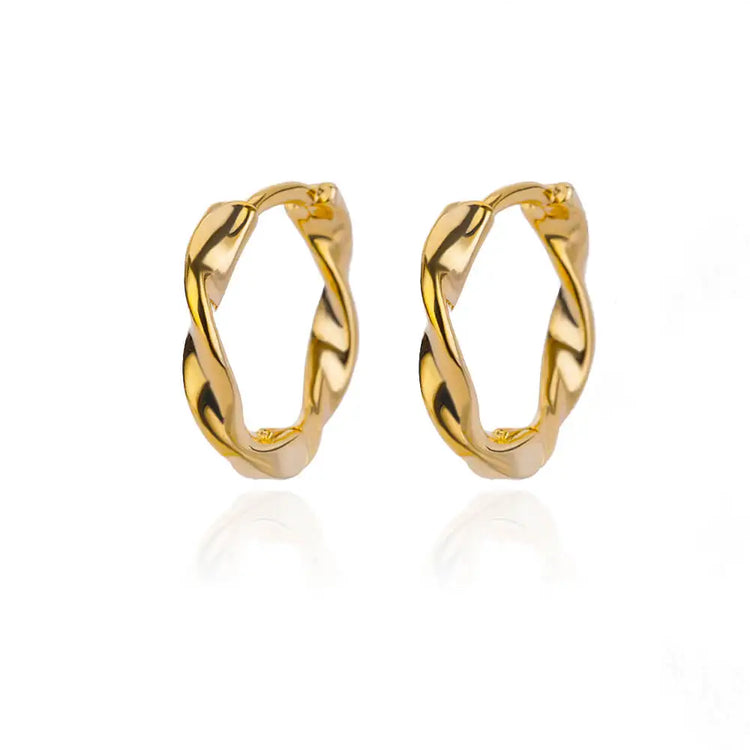 Elegant Round Earrings for Women Girls Luxury Stainless Steel Hoop Earrings Vintage Wedding Engagement Aesthetic Jewerly aretes Espiga Jewelry