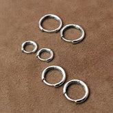 Exquisite 925 Sterling Silver Small Earrings, Plain Silver, Comfortable Earrings, Smooth Earrings, Suitable for Girls, Women Espiga Jewelry