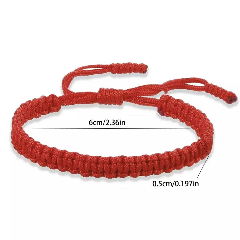 Handmade Braid String Bracelets Red Black Buddhist Tibetan Woven Rope Good Luck Amulet Bracelet for Women Girls Jewelry ﻿Gifts Espiga Jewelry