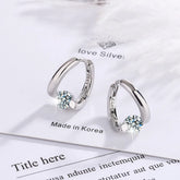 925 Sterling Silver Gold Crystals Simple Earrings For Women Fashion Wedding Luxury Jewelry 2024 Trend Espiga Jewelry