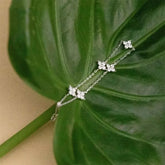 High Quality Crystal Four Leaf Flower Bracelet for Women Clasic Trendy Gold Color Stainless Steel Zircon Bangle Jewelry Gift Espiga Jewelry