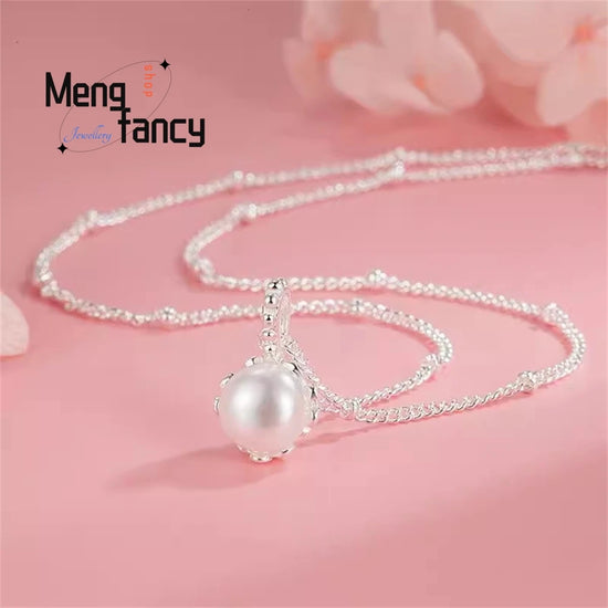 A Single Pearl Necklace With A Niche Design, Simple And Versatile, Exuding A Sense Of High-End Luxury And Light Collarbone Chain Espiga Jewelry