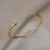 Women Jewelry Wedding Party Premium Gift Wholesale New Fashion Trend Unique Design Elegant Exquisite Twist Simple Bracelet Espiga Jewelry