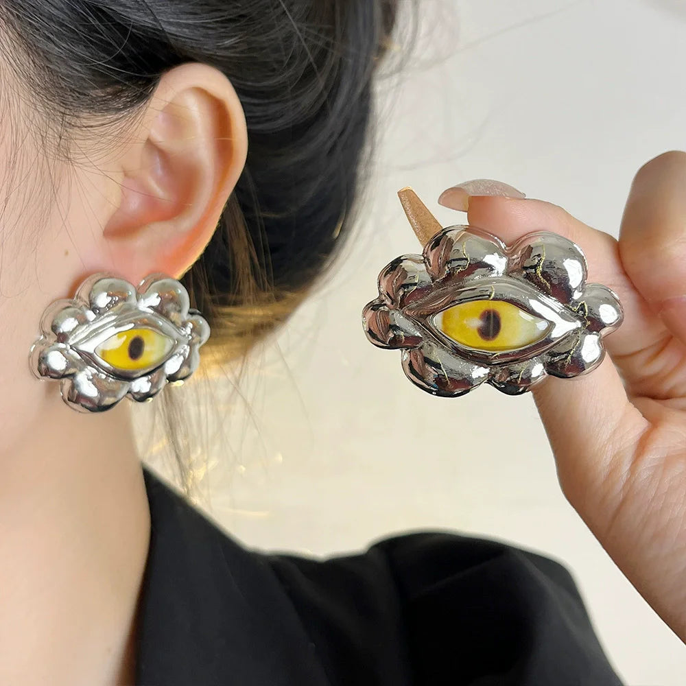Eye Earrings Colorful Drip Ring Bracelet Personality Exaggerated Accessories Fashion Women&