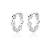 Elegant Round Earrings for Women Girls Luxury Stainless Steel Hoop Earrings Vintage Wedding Engagement Aesthetic Jewerly aretes Espiga Jewelry