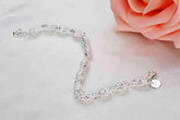 925 Sterling Silver Bracelet Zirconia Geometric Chain Linked For Women Charm Bangle Fashion Lucky Jewelry Gift Christmas Espiga Jewelry