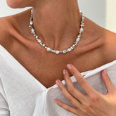 KunJoe Elegant Imitation Pearl Choker Necklace Women Retro Gold Color Acrylic Beaded Clavicle Chain Party Jewelry on the Neck、 Espiga Jewelry