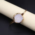 Fashion Jewerly Gift Bracelets Femme Acier Inoxidable Zinc Alloy Cuff Bracelet Fashion Colorful Natural Embryo Agate Stone Espiga Jewelry