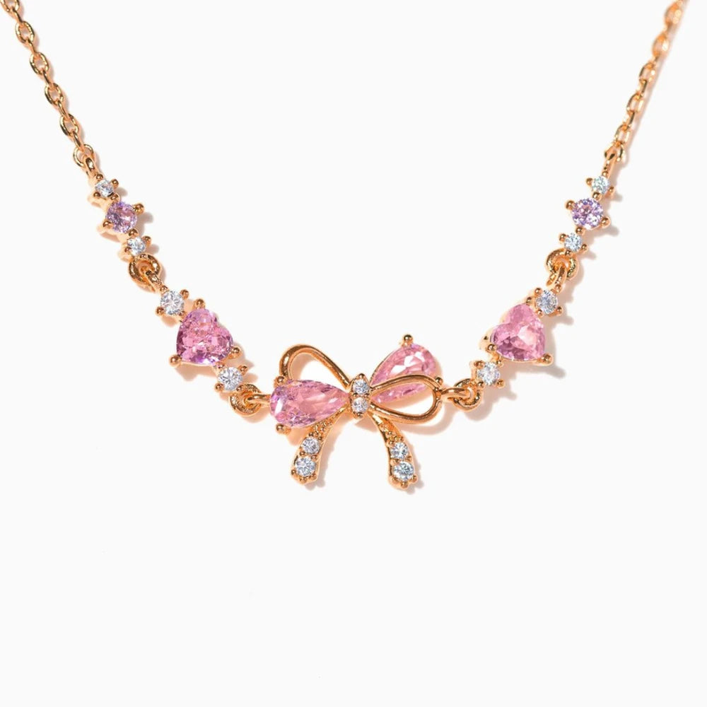 New Fashion Women Girls Trendy Sweetness Lovely Shiny Zircon Bow Bowknot Chain Bracelets Jewelry Female Party Gifts Espiga Jewelry