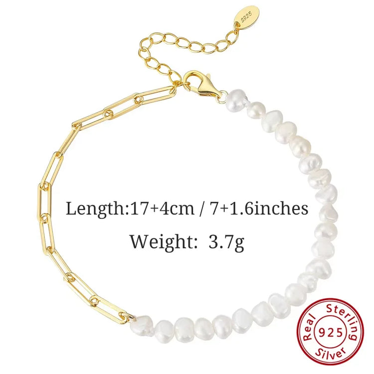 ORSA JEWELS Half Pearl Chain Clip Necklace Choker Chain Women Girls Jewelry Set for Dancing Party Dating Wedding Vacation GPN13 Espiga Jewelry