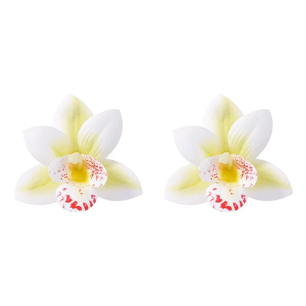 Butterfly Orchid Large Flower Earrings Korean Style Jewelry Accessories Flower Stud Earrings Minority Design Exaggerated Espiga Jewelry