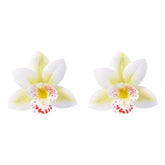 Butterfly Orchid Large Flower Earrings Korean Style Jewelry Accessories Flower Stud Earrings Minority Design Exaggerated Espiga Jewelry