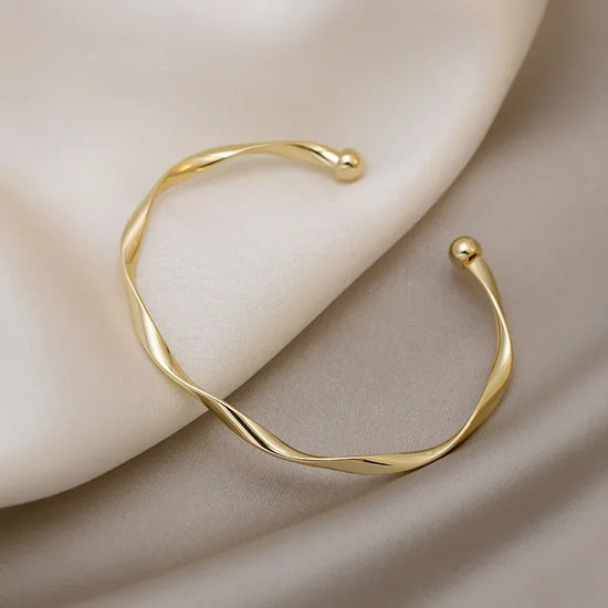 Women Jewelry Wedding Party Premium Gift Wholesale New Fashion Trend Unique Design Elegant Exquisite Twist Simple Bracelet Espiga Jewelry