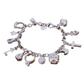 Bracelet European and American Silver Fashion Thirteen Pendant Bracelet Women&