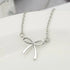Gold Necklace for Women Bow Necklace Gold Silver Plated Necklace Cute Bow Pendant Choker Chain Necklaces for Women Jewelry Gift Espiga Jewelry