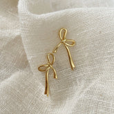 18K Gold Plated Y2K Bow Earrings For Women Stud Nail Fashion Cute Jewelry Piercing Ear Accessories Christmas Gift Aretes Espiga Jewelry
