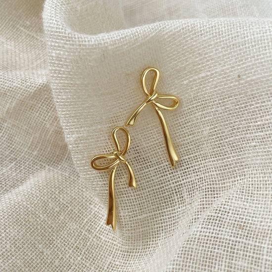 18K Gold Plated Y2K Bow Earrings For Women Stud Nail Fashion Cute Jewelry Piercing Ear Accessories Christmas Gift Aretes Espiga Jewelry