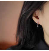 925 Sterling Silver Earrings Simple Fashionable Design New Unique Delicate Exquisite Sweet Charming Ear Ornaments for Women Espiga Jewelry