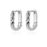 Elegant Round Earrings for Women Girls Luxury Stainless Steel Hoop Earrings Vintage Wedding Engagement Aesthetic Jewerly aretes Espiga Jewelry