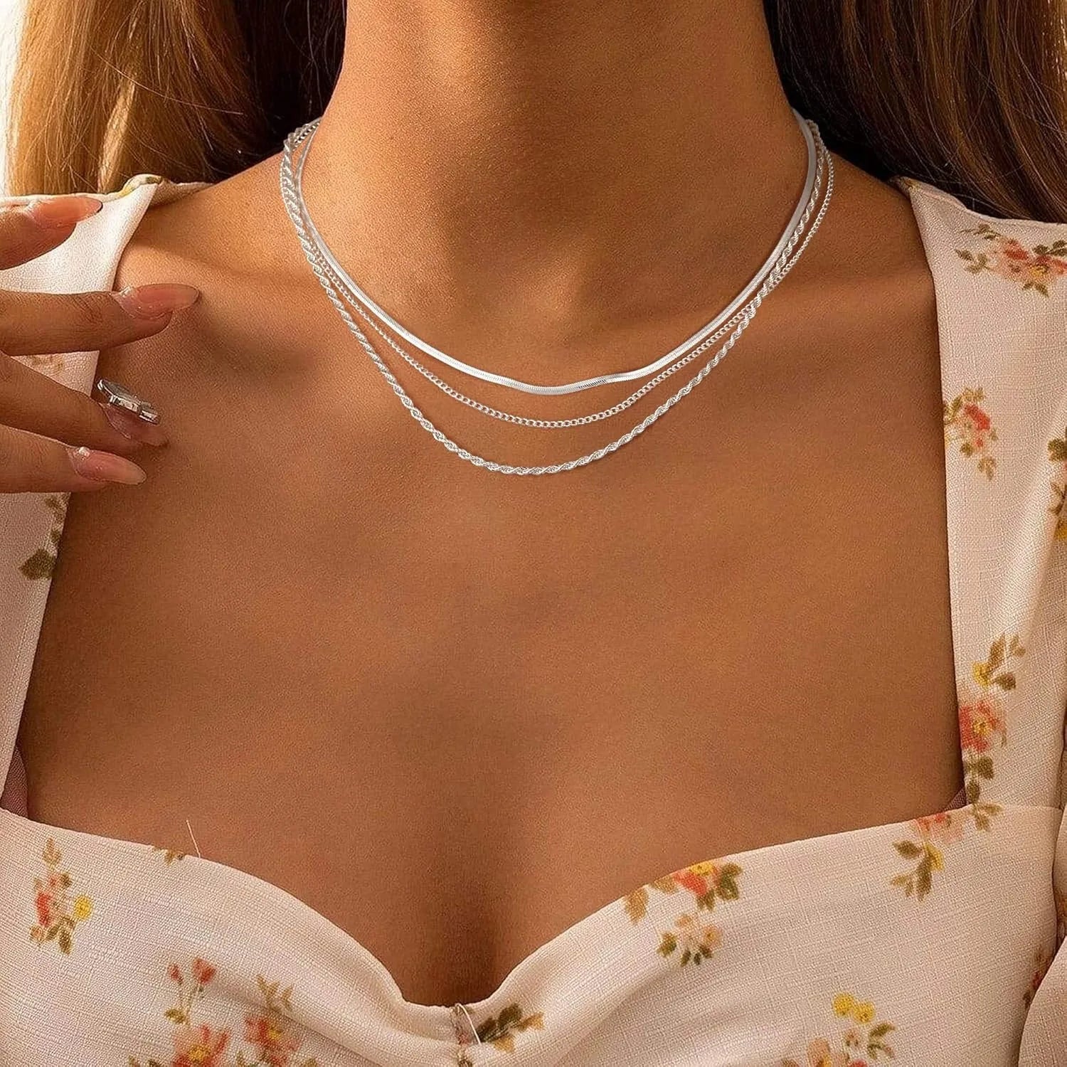 Necklace for Women Gold Necklace Silver Plated Necklace Gold Plated SnakeGold Chain Choker Necklaces Gold Jewelry Gift for Women Espiga Jewelry