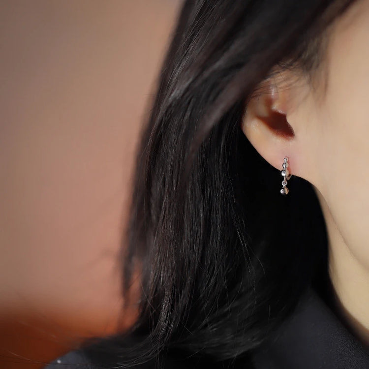 925 Sterling Silver Earrings Simple Fashionable Design New Unique Delicate Exquisite Sweet Charming Ear Ornaments for Women Espiga Jewelry