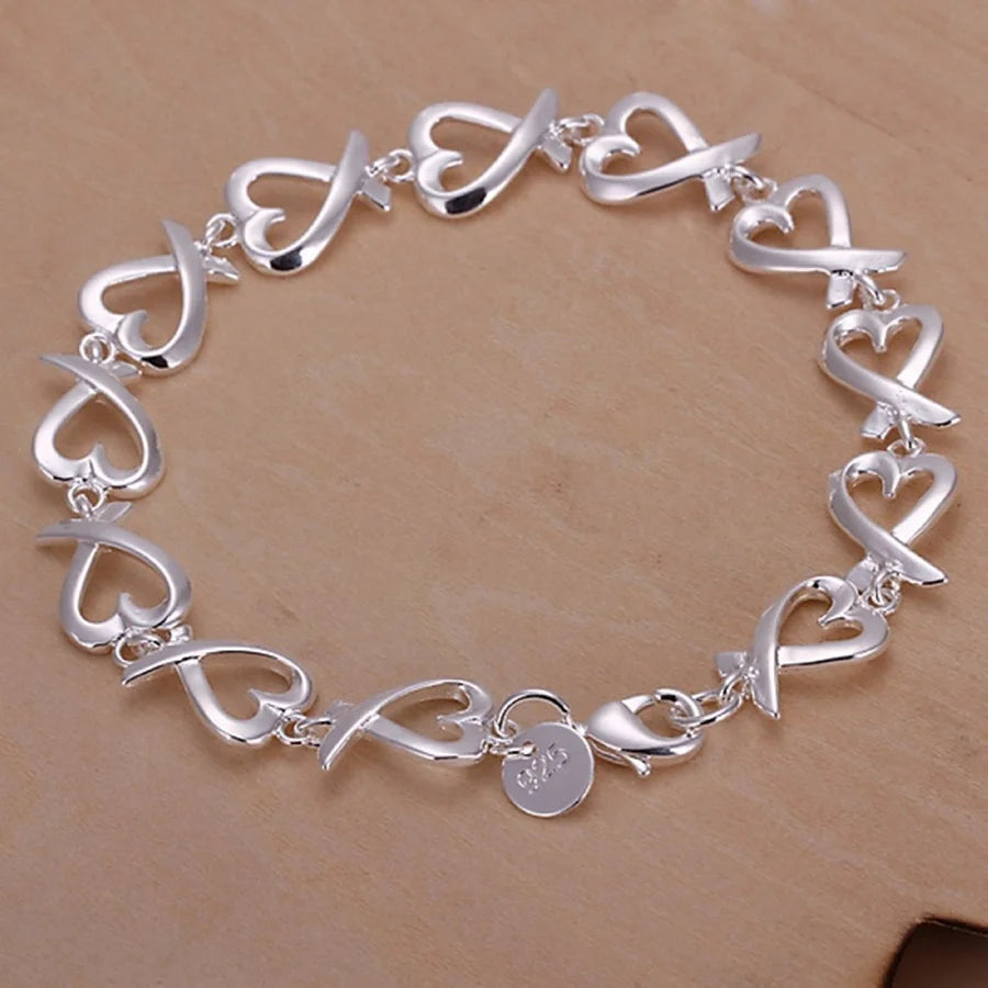 925 Sterling Silver Bracelets for Women Wedding Lady Cute Noble Pretty Jewelry Fashion Nice Chain Free Shipping Hot Gifts Espiga Jewelry