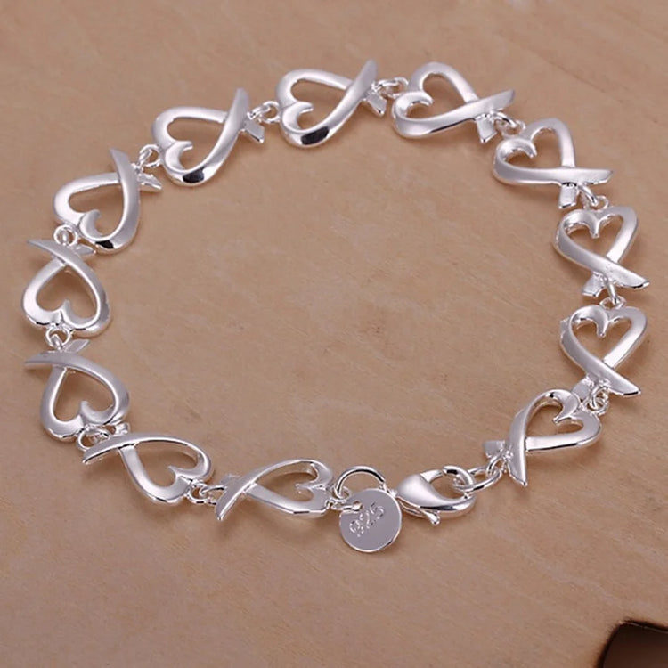 925 Sterling Silver Bracelets for Women Wedding Lady Cute Noble Pretty Jewelry Fashion Nice Chain Free Shipping Hot Gifts Espiga Jewelry