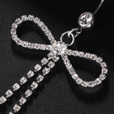 Sexy Bowtie Zircon Chain for Women Crystal Butterfly Waist Bead Belly Chain Belly Belt Summer Beach Body Jewelry Espiga Jewelry