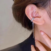 Crystal Tassel Ear Cuff Espiga Jewelry