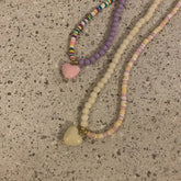 Sweater Chain Y2K Simple Alloy Women Jewelry Accessories Korean Necklace Rainbow Color Necklace Love Heart Pendant DIY Espiga Jewelry